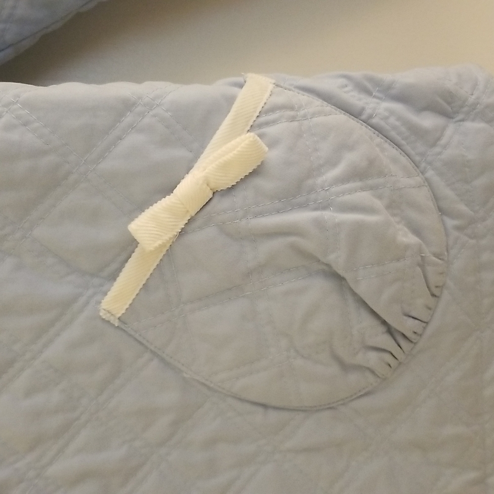 Anthropologie Sitwell Light Blue Quilted Barn Coat 10 - Picture 2 of 6